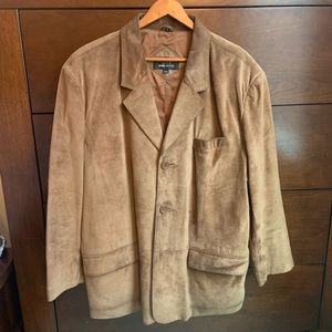 City Jones New York Tan Suede Leather Jacket